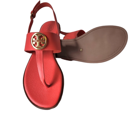 Tory Burch Bento 2 Flat Thong Sandle Bright Samba - Picture 5 of 9